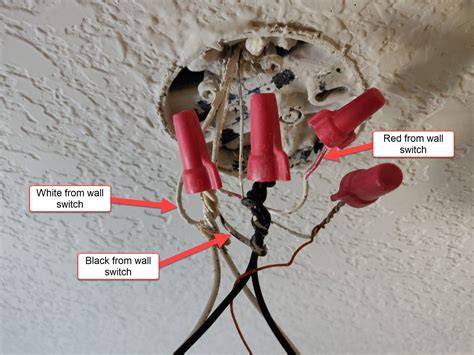 red wire junction box ceiling fan|red wire ceiling fan wiring.